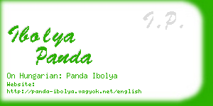 ibolya panda business card